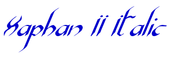 Xaphan II Italic 字体